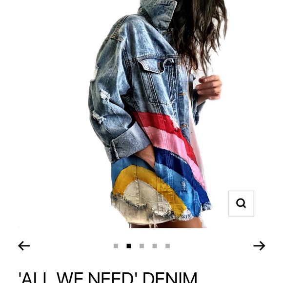 Colorful Denim Jacket - Picture 1 of 8